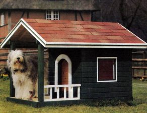 Large dog house design with