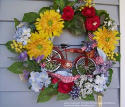 Decorative front door wreath