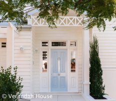 Front door and weatherboard