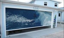 Garage door screen panels