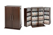 DVD storage cabinet with doors