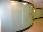 A meeting room where privacy was important and decorative window film was installed.