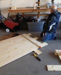 DIY Barn Door Headboard Tutorial on { lilluna.com } So cute and pretty easy!