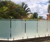 External frosted film on pool fence in Middle Park Brisbane