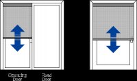 French and Single Hinge Pull Down Door Diagrams