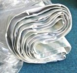 plastic wrapped drapes
