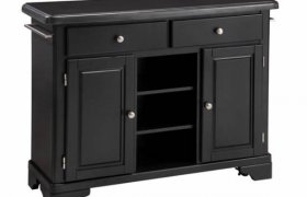 Black Storage Cabinet with Doors