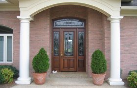 Wooden front Doors with glass