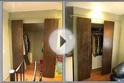 Closets with sliding barn-style doors