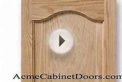 Unfinished Red Oak Cathedral Arched Inset Panel Cabinet Door